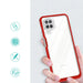 Clear 3in1 Case for Samsung Galaxy A12 5G Frame Gel Cover Red - Cell phone cases and covers<<<HurtelXML