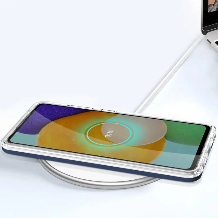 Clear 3in1 Case for Samsung Galaxy A33 5G Frame Gel Cover Blue - Cell phone cases and covers<<<HurtelXML