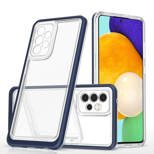 Clear 3in1 Case for Samsung Galaxy A33 5G Frame Gel Cover Blue - Cell phone cases and covers<<<HurtelXML