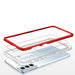 Clear 3in1 Case for Samsung Galaxy S21 5G Frame Gel Cover Red - Cell phone cases and covers<<<HurtelXML