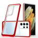 Clear 3in1 Case for Samsung Galaxy S21 Ultra 5G Frame Gel Cover Red - Cell phone cases and covers<<<HurtelXML