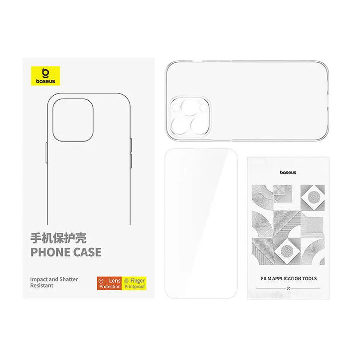 Clear Case Baseus iPhone 14 Pro + tempered glass - Protective cases for smartphones<<<Cases<<<GSM
