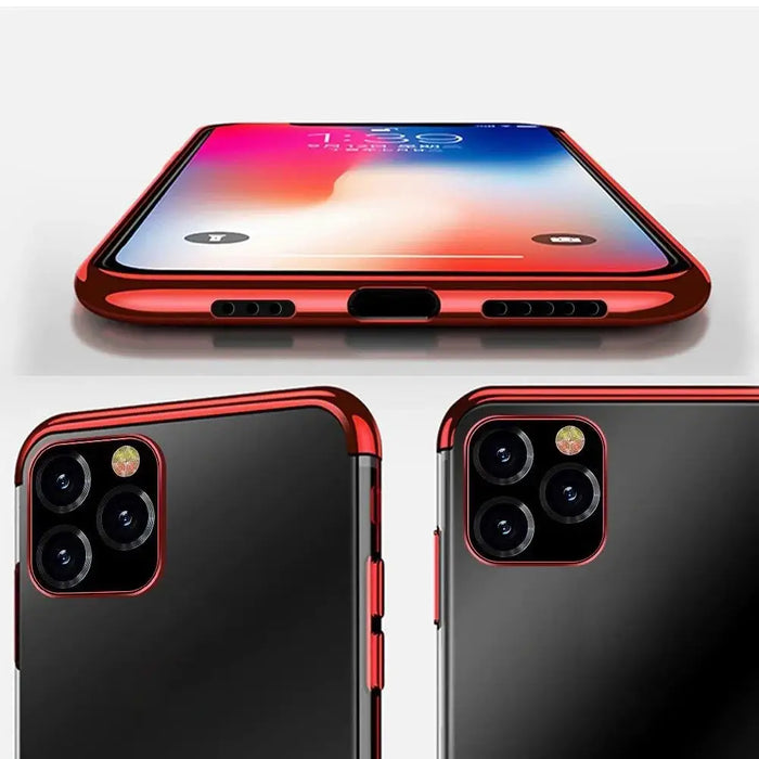Clear Color Case Gel TPU Electroplating frame Cover for Samsung Galaxy A52s 5G / A52 5G / A52 4G black - Cell phone