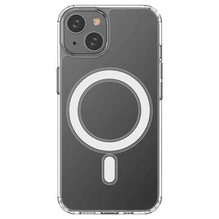 Clear Magnetic Case with MagSafe for iPhone 14 with a silver ring - transparent - Cell phone cases