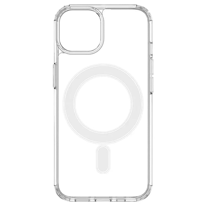 Clear Magnetic Case with MagSafe for iPhone 14 with a silver ring - transparent - Cell phone cases