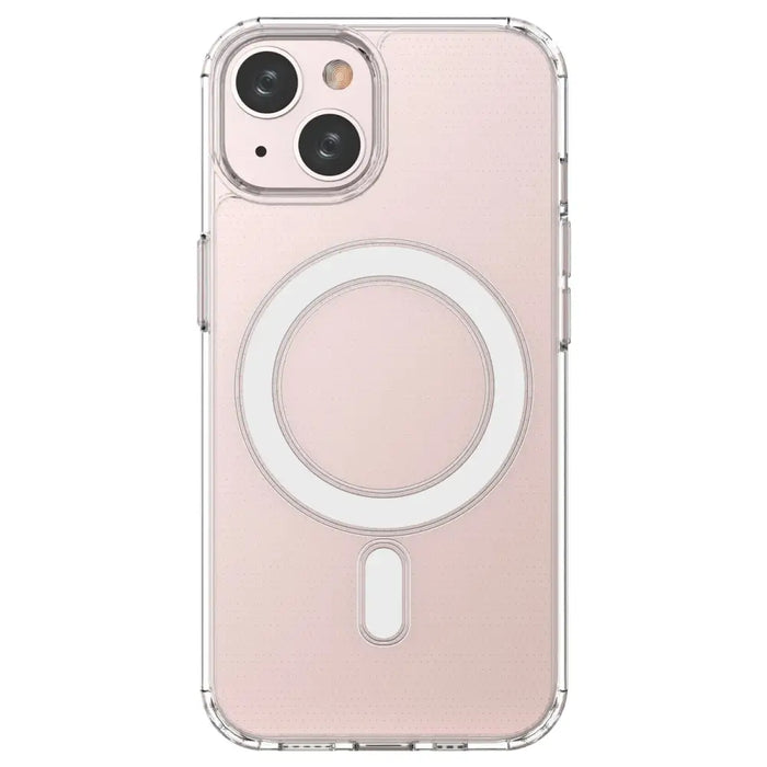 Clear Magnetic Case with MagSafe for iPhone 14 with a silver ring - transparent - Cell phone cases