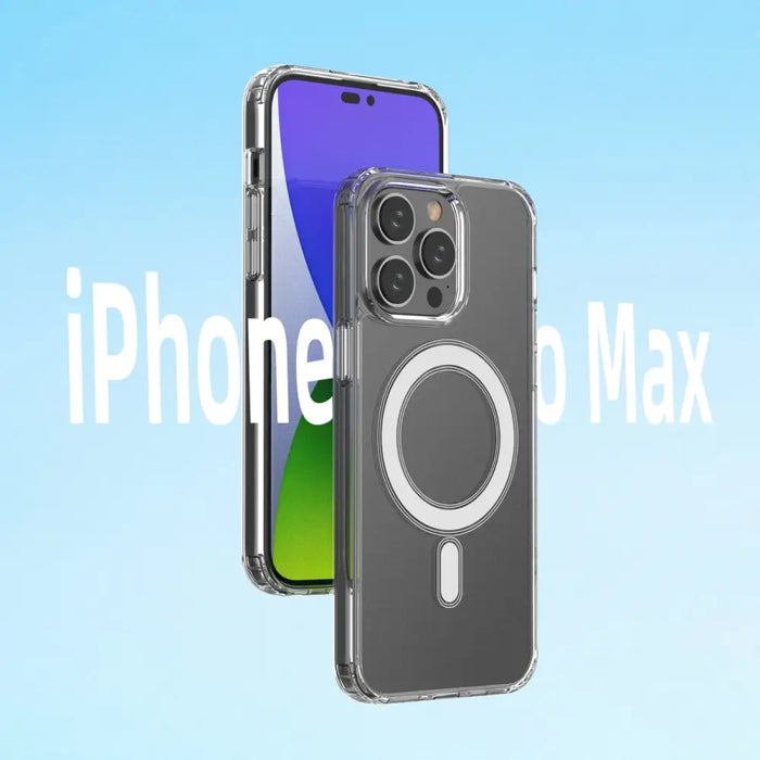 Clear Magnetic Case with MagSafe for iPhone 14 Pro Max with silver ring - transparent - Cell phone cases