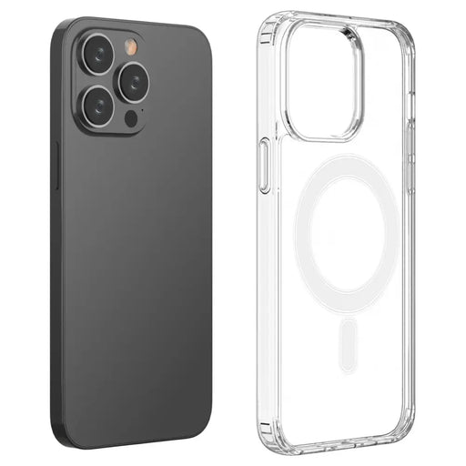 Clear Magnetic Case with MagSafe for iPhone 14 Pro Max with silver ring - transparent - Cell phone cases