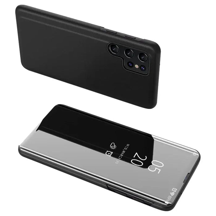 Clear View Case cover for Samsung Galaxy S23 Ultra cover with a flap black - Cell phone cases and covers<<<HurtelXML