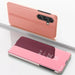 Clear View Case for Samsung Galaxy A16 / A16 5G Flip Cover - Pink - Cell phone cases and covers<<<HurtelXML