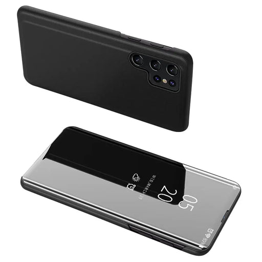Clear View Case for Xiaomi POCO C65 / Redmi 13C with flap - black - Cell phone cases and covers<<<HurtelXML