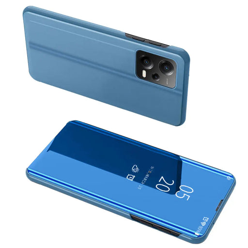Clear View Case for Xiaomi Redmi Note 12 5G / Poco X5 5G cover with flip cover blue - Cell phone cases