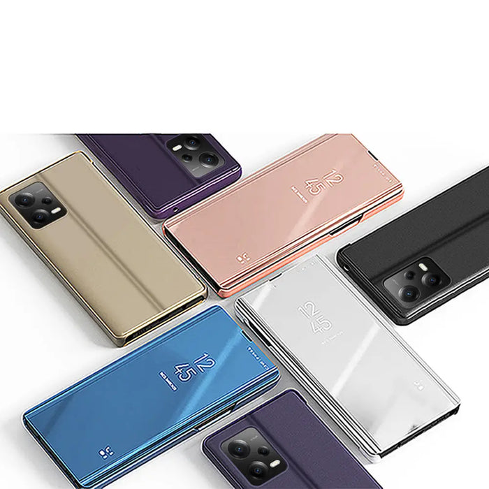 Clear View Case for Xiaomi Redmi Note 12 5G / Poco X5 5G cover with flip cover blue - Cell phone cases
