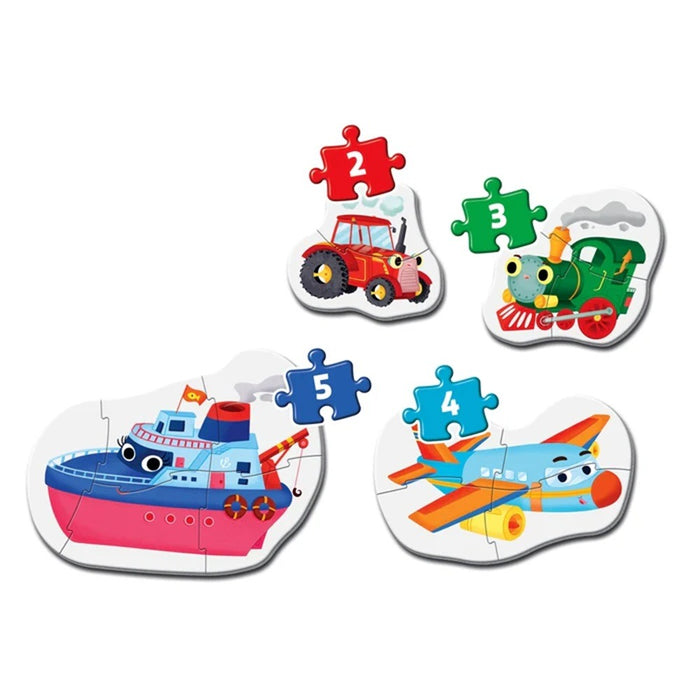 Clementoni 4 in 1 Baby Puzzle - Vehicles