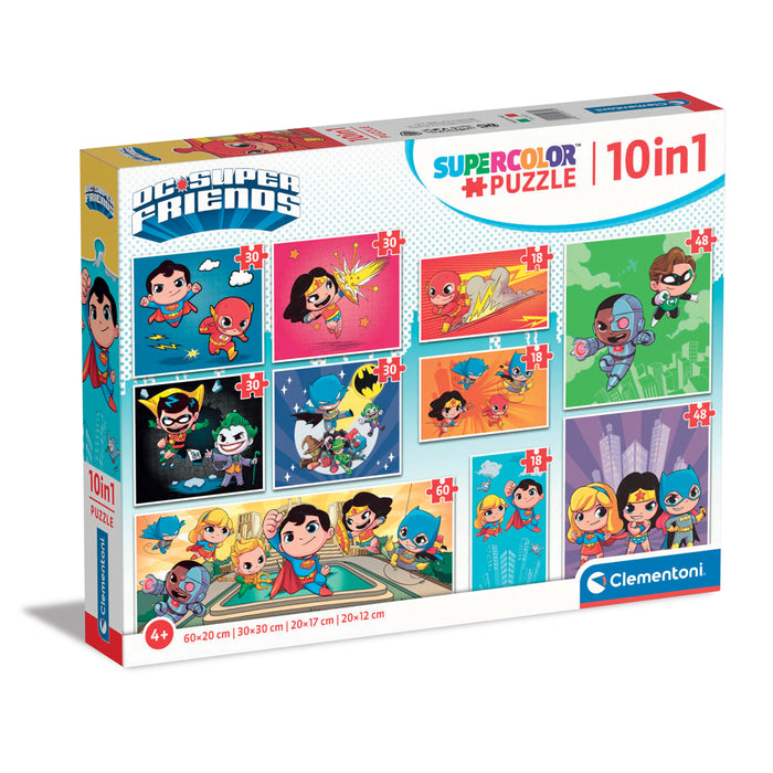 CLEMENTONI 10 in 1 Puzzle DC Comics