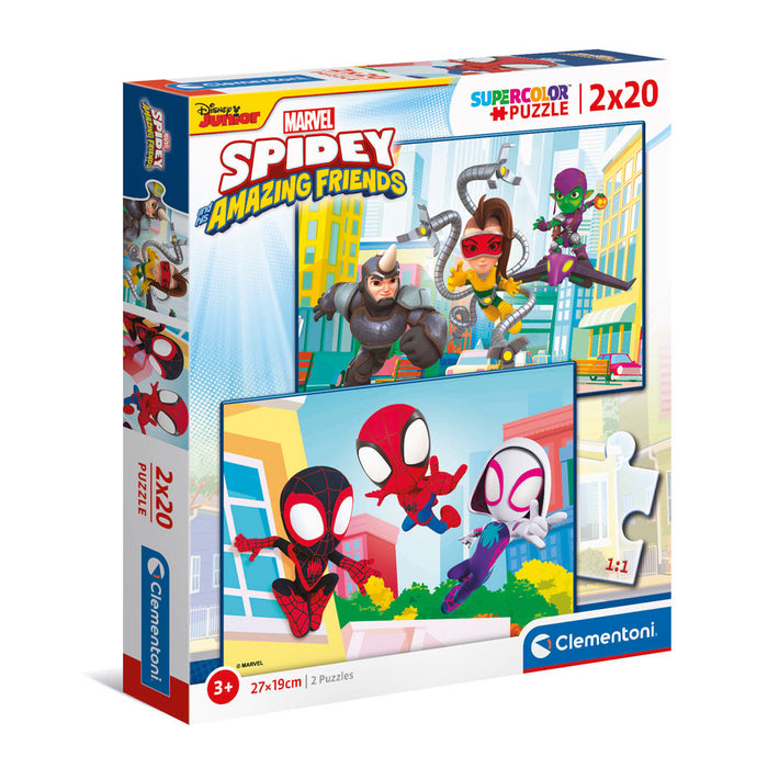 CLEMENTONI 2x20h. Puzzle Spidey and His Amazing Friends