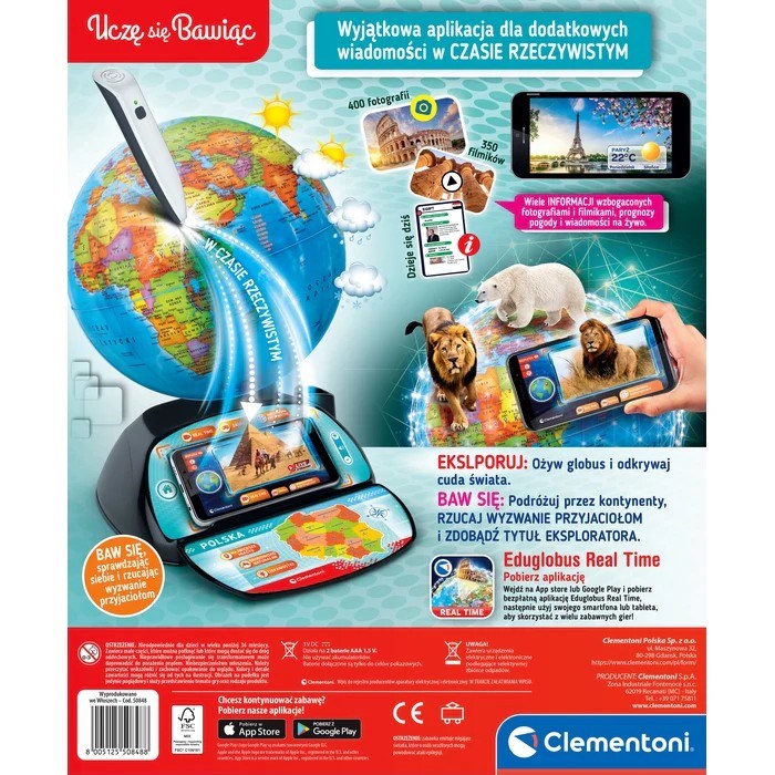 Clementoni Set – Interactive Real-Time Eduglobus