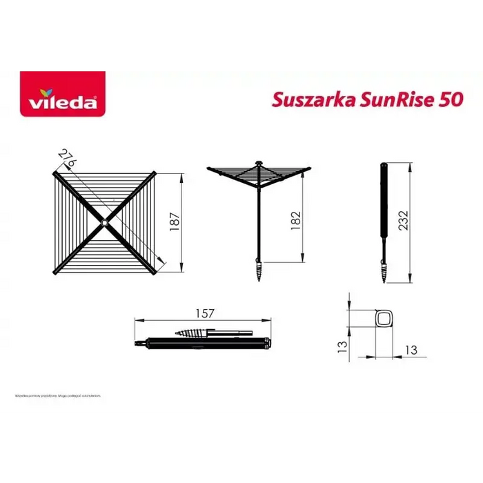 Clothes Drying Rack Vileda Sun-Rise - Bathroom and stand clothes dryerAGD-SUL<<<Home Appliance - ProductsAGD<<<ActionPL