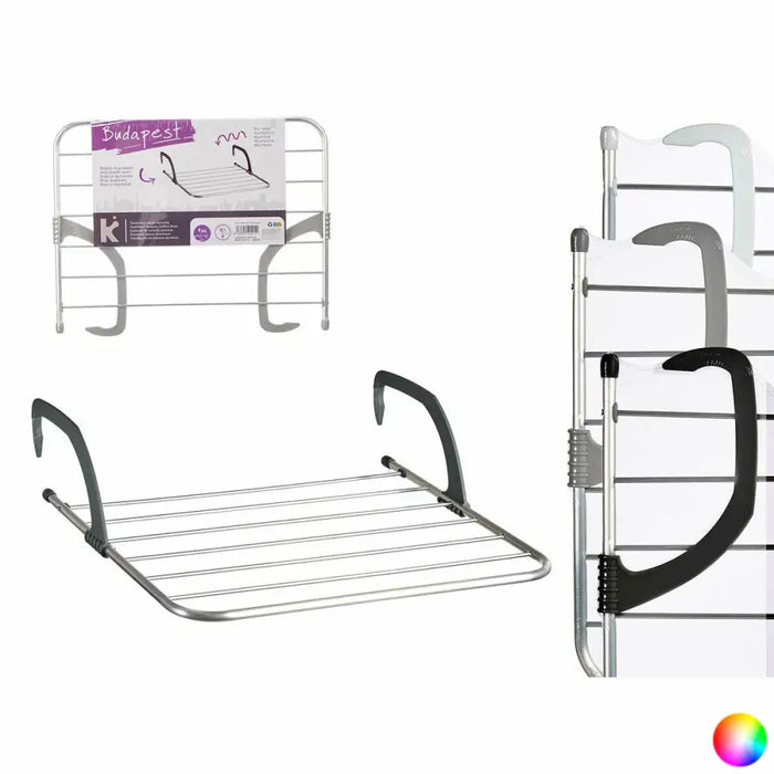 Clothes Line Kipit White Silver Light grey Dark grey Aluminium Plastic 63 x 3 x 50 cm 62,5 x 50 x 16,5 cm 62,5 x 3 x 50