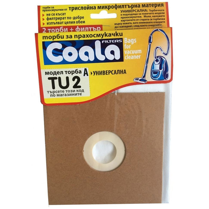 VACUUM CLEANER BAGS COALA 2PCS BAGS UNIVERSAL 2PCS. COALA TU-2-A 3 PCS