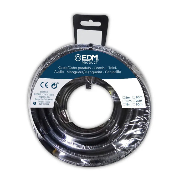 Coaxial TV Antenna Cable EDM 28360 Black 10 m - Електроника Телевизори<<<Компютри| Електроника<<<BigBuy&&&Аудио и Видео
