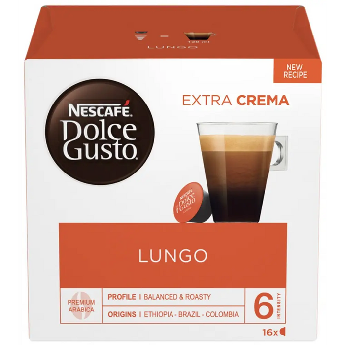 Coffee capsules NESCAFE Dolce Gusto Lungo 16 drinks - Кафе и аксесоари<<<Кафемашини<<<Малки електроуреди<<<TechMart