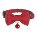 Collar set Dogness for cats 2 pcs (Genuine Leather Red/Fiber Black) - Walking and transportation<<<Pets<<<InnproXML