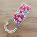 Color Chain Case gel flexible elastic case cover with a chain pendant for iPhone 12 Pro multicolour - Cell phone cases