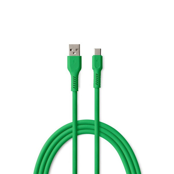 CABLE COLORUM USB-A TO USB-C 1.8M GREEN