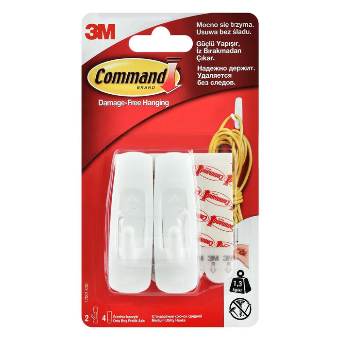 UNIVERSAL HANGERS MEDIUM 2PCS COMMAND