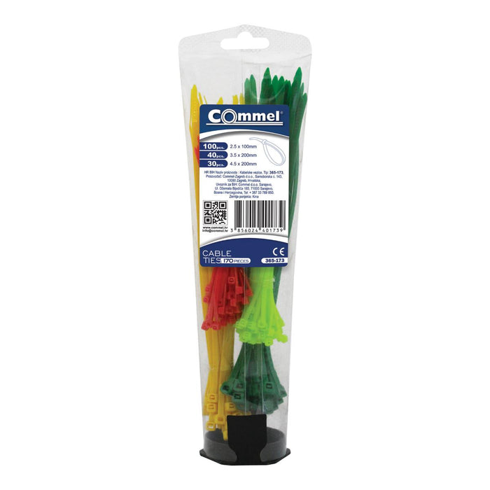 COLORED CABLE TIES 170 PCS
