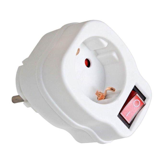 CONTACT ADAPTER WHITE WITH KEY 1XSHUKO