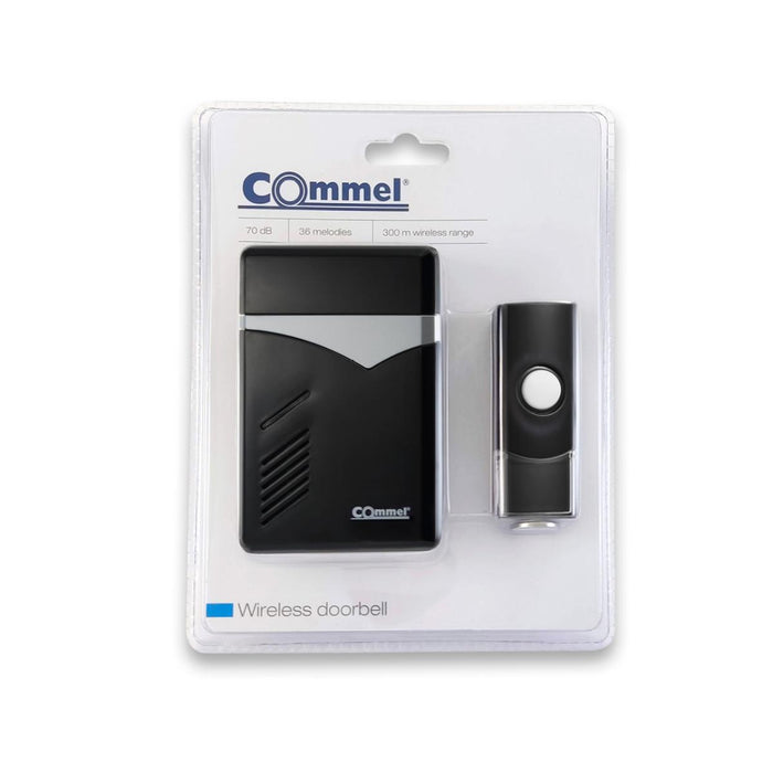 WIRELESS BELL BLACK LED 300M COMMEL
