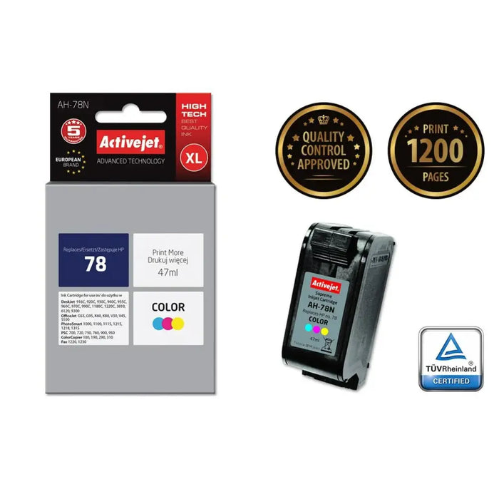 Compatible Ink Cartridge Activejet AH-78N Cyan/Magenta/Yellow - Оригинални Касети с Мастило<<<Електроника Периферни и