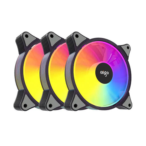 Computer Fan set 3in1 Aigo AR12 ARGB 120x120 (black) - Fans<<<Computer cooling<<<Gaming<<<InnproXML