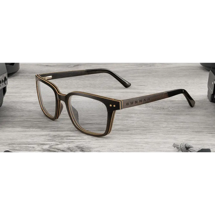 Computer glasses GUNNAR Muir Ebony (wood) Clear Pro - Компютърни и геймърски очила<<<Геймърска периферия<<<ValiAPI