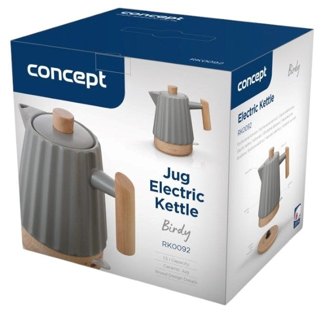 Concept RK0092 Ceramic electric kettle 1.5 l Dark grey