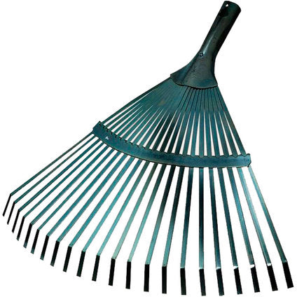 GARDEN HANDLELESS RAKE LEAF GALVANIZED CONMETALL 22 TEETH 130 CM