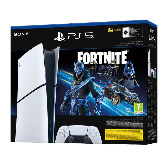 Console PlayStation 5 (Slim) Digital Edition + Fortnite® Cobalt Star - Игрови конзоли<<<Конзоли и аксесоари<<<ТВ Аудио