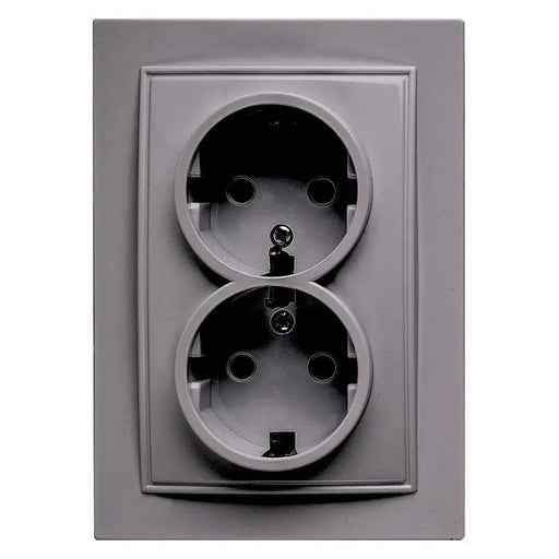 CONTACT DOUBLE ANTHRACITE NILSON - Ключове и контакти<<<Електроматериали<<<Praktiker&&&Ключове и