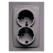 CONTACT DOUBLE ANTHRACITE NILSON - Ключове и контакти<<<Електроматериали<<<Praktiker&&&Ключове и