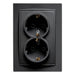 CONTACT DOUBLE BLACK NILSON - Ключове и контакти<<<Електроматериали<<<Praktiker&&&Ключове и