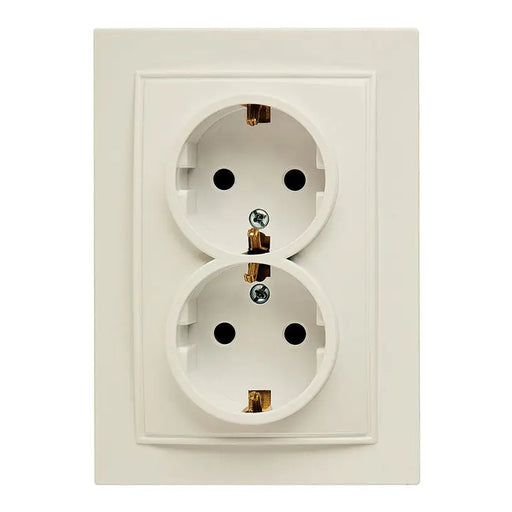 CONTACT DOUBLE CREAM NILSON THOR - Ключове и контакти<<<Електроматериали<<<Praktiker&&&Ключове и