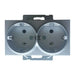 CONTACT DOUBLE MECHANISM WITH PANASONIC COVER - Ключове и контакти<<<Електроматериали<<<Praktiker