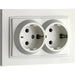 CONTACT DOUBLE WHITE MONO DESPINA - Ключове и контакти<<<Електроматериали<<<Praktiker&&&Ключове и