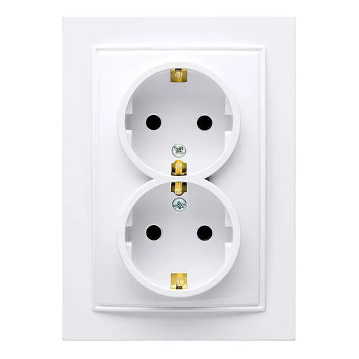 CONTACT DOUBLE WHITE NILSON - Ключове и контакти<<<Електроматериали<<<Строителни материали<<<Praktiker