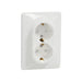 CONTACT DOUBLE WHITE SCHNEIDER SEDNA (SDD311221) - Ключове и контакти<<<Електроматериали<<<Praktiker&&&Ключове и