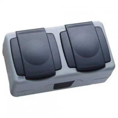 CONTACT DOUBLE WITH COVER MOISTURE PROTECTION IP55 GRAY MAKEL ALOE VERA - Ключове и