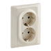 CONTACT DOUBLE WITH FRAME CREAM LEGRAND VALENA LIFE - Ключове и контакти<<<Електроматериали<<<Praktiker&&&Ключове и