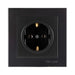 CONTACT SINGLE BLACK MATTE NILSON ALEGRA - Ключове и контакти<<<Електроматериали<<<Praktiker&&&Ключове и